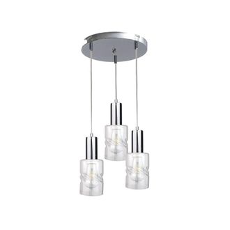 Netlighting Cross Cluster Pendant Ceiling Light Silver 30cm 3x E27