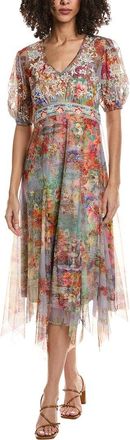 Johnny Was Sally Mesh Maxi Dress