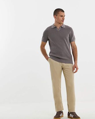 Jacamo Straight Fit Linen Chino