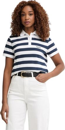 Barbour Ashbourne Gestreepte Polo - Dames - Polos - Blauw - S - Katoen - Tops