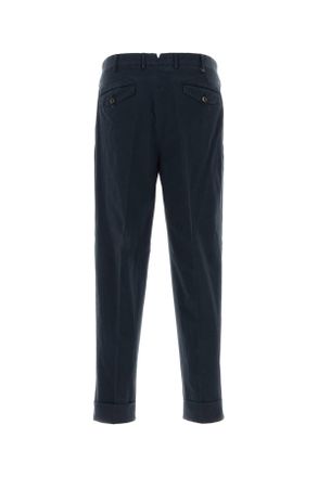 Pantaloni Torino Mens Navy Blue Stretch Cotton Style Pant Y372 Exterior: Elastane Pantaloni