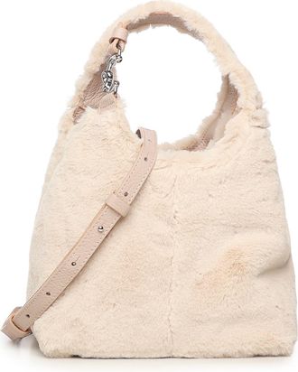 Coccinelle C-easy Bag In Faux Fur And Leather