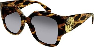Gucci GG1407S 002 Womens Sunglasses Tortoiseshell Size 54 - Free RX Lenses - Free RX Lenses
