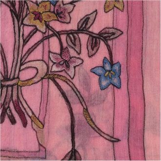 Faliero Sarti Womens Scarf Chantal Pink Wool Scarfs