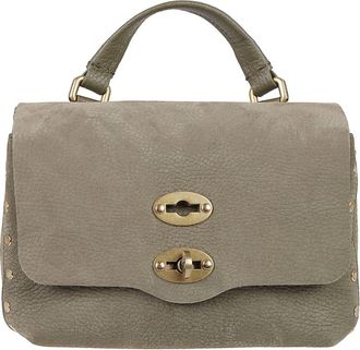 Zanellato Postina Baby - Dames - Handtassen - Groen - ONE Size - Leer - Tassen