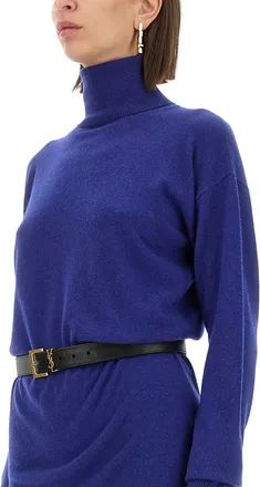 Saint Laurent Cashmere and Silk Pullover - Blue