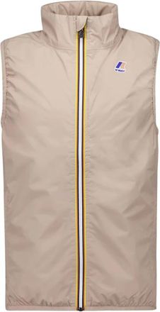 K-Way Lichtgewicht Waterdichte Vest Beige Nylon - Heren - Bodywarmers - Beige - XS - Nylon - Jassen