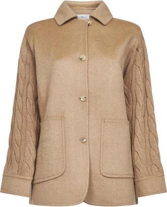 Max Mara Tacco Overshirt - Dames - Winterjassen - Bruin - XS - Wol - Jassen
