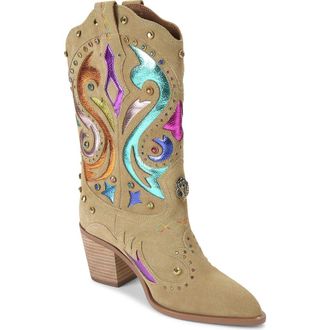 Kurt Geiger Kensington Cowboy Boot in Open Brown at Nordstrom, Size 8.5Us
