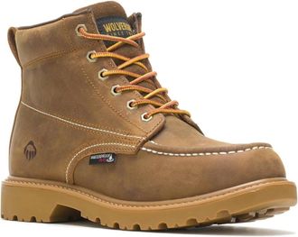 Wolverine Floorhand W230025 Mens Tan 6 Waterproof Moc Toe Work Boots ZAP2354