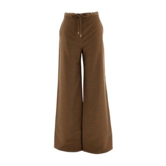 Max Mara Mstrecente Broek - Dames - Broeken - Bruin - Maat: S Zijde