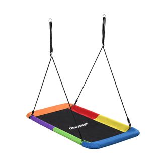 Relaxdays Relaxdays Columpio Nido Rectangular, Para Ni&ntilde;os Y Adultos, 150 Kg, Multiusuario Exterior, Bt: 150 X 80 Cm, Colorido