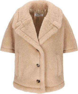 Max Mara Mxacorvino 1 Cape - Dames - Jassen - Beige - M - Wol - Jassen