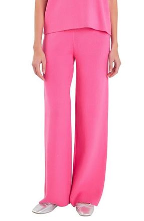English Factory Flare Leg Sweater Pants in Pink at Nordstrom, Size X-Small