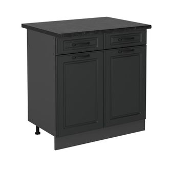 Vicco Mueble Bajo De Cocina R-line, Antracita Casa De Campo, 80 Cm, Et Antracita