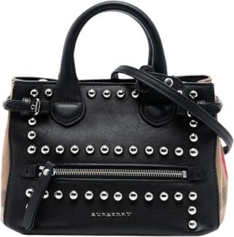 Burberry Pre-owned Handbags, female, Black, Size: ONE SIZE Pre-owned The Banner Handbag