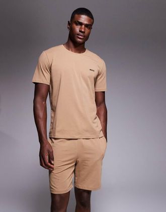 Boss Orange by Hugo Boss BOSS Bodywear - Pantaloncini color cuoio da casa in coordinato-Marrone