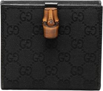 Gucci Pre-owned Vintage Portemonnee - Dames - Vintage Accessoires - Zwart - ONE Size - Leer - Vintage