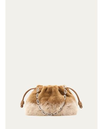 Loewe Flamenco Shearling Clutch Bag