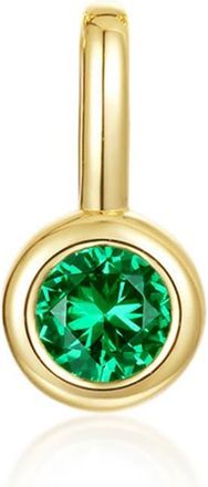 Lafonn Bezel Birthstone Charm Pendant in May - Green at Nordstrom
