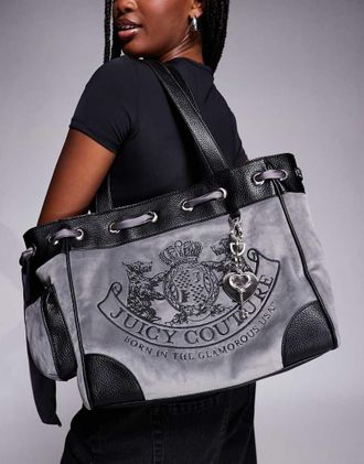 Juicy Couture Day Dreamer - Borsa grigia stile Y2K-Grigio