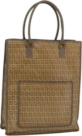 Fendi Pre-owned Tote Bags, female, Beige, Size: ONE SIZE Pre-owned Plastic Tote Bag