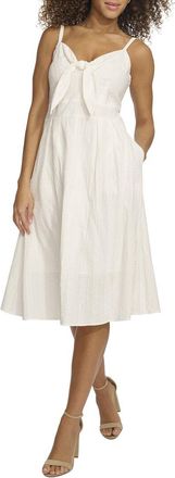 Kensie Striped Woven Midi Dress