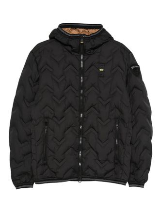 Blauer hooded quilted jacket - men - Polyester/Polyester/Duck Down - L - Black