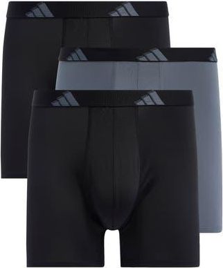 adidas All Day Microfiber Boxer Brief in Black/Onix Grey/Black at Nordstrom Rack, Size X-Large