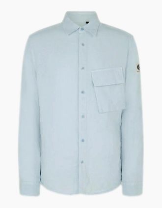 Belstaff Mens Belstaff Scale Shirt Sky Blue - Size: 44/Regular