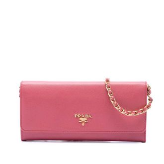 Prada Pre-owned Prada Saffiano Wallet On Chain Ladies EZ4356BAOZMPXZ2W