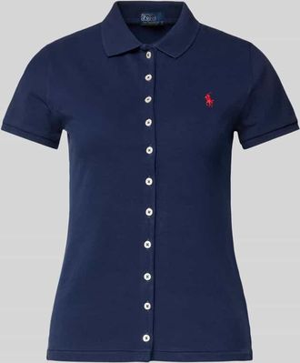 Polo Ralph Lauren Poloshirt mit Knopfleiste in Marine, Gr&ouml;&szlig;e XXL