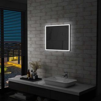 vidaXL Espejo De Pared De Ba&ntilde;o Con Led 60x50 Cm Vidaxl