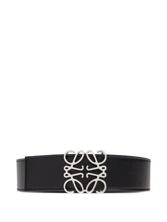 Loewe Anagram-buckle leather belt - Black