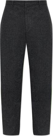 Jil Sander Broeken, Heren, Grijs, M, Wol, Wool Broeken