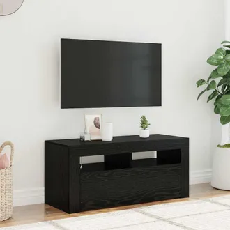 vidaXL Vidaxl - Mobile Tv Nero 90 X 35 X 40 Cm Legno Multistrato