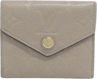 Louis Vuitton Pre-owned Monogram Empreinte Portemonnee - Dames - Vintage Accessoires - Beige - ONE Size - Leer - Vintage