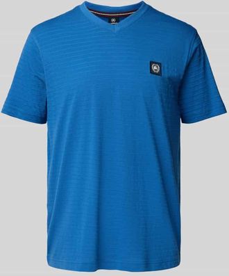 Lerros T-Shirt mit V-Ausschnitt in Petrol, Größe XXXL