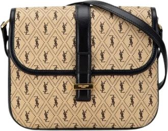 Saint Laurent Pre-owned Cross Body Bags, female, Beige, Size: ONE SIZE Pre-owned Leather Crossbody Bag