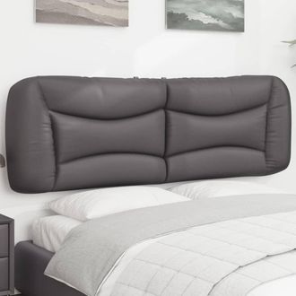 vidaXL Cuscino Testiera Grigio 160 Cm In Similpelle - Vidaxl