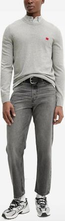 HUGO BOSS Polo con applicazione - Grigio