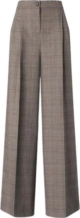 Pinko Pantaloni Plumeria a Gamba Larga - - Trousers - Donna - Marrone - L