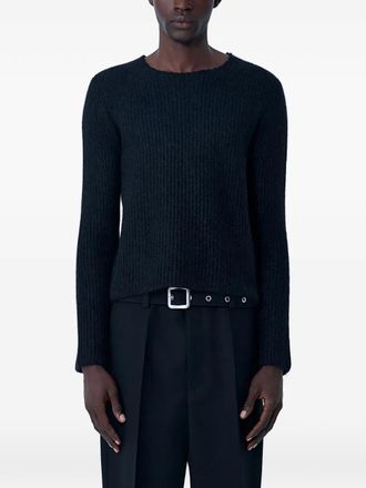 Jil Sander crew-neck ribbed sweater - Nero