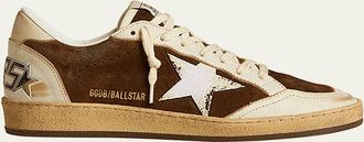 Golden Goose Ball Star Suede Bi-Color Sneakers