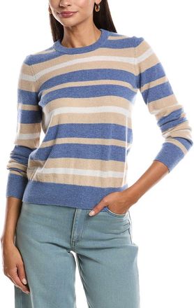 Minnie Rose Striped Cashmere Pullover