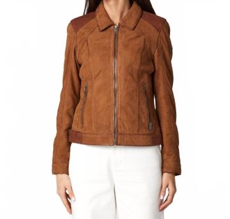 Mauritius Sunny Leather Jacket In Cognac