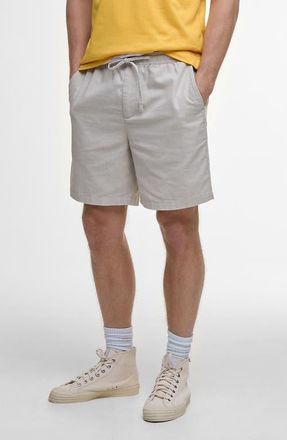 Barbour Relaxed Fit Linen & Cotton Drawstring Shorts in Mist at Nordstrom, Size Xx-Large