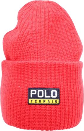 Polo Ralph Lauren Terrain Knit Cuffed Beanie Hat in Red Men Cap - OS