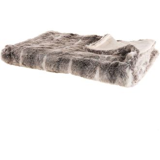 Beliani Manta De Acr&iacute;lico Marr&oacute;n Y Blanco 180 X 220 Cm Mullido Suave Sala De Estar Estilo R&uacute;stico Taddart