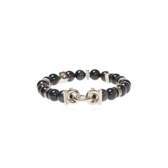 Ferragamo Bracelets, male, Black, Size: ONE SIZE Beads Occhiodifalco Bracelet
